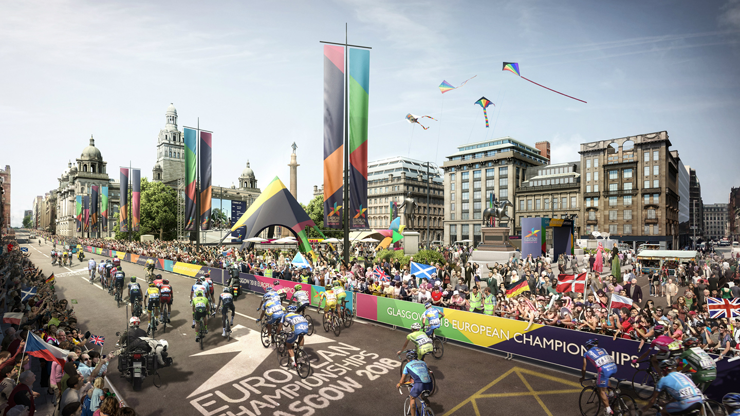 Artist impression of the European Championships Glasgow 2018